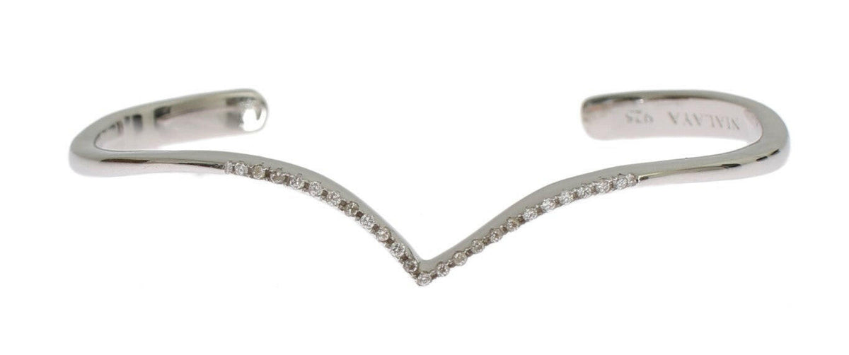Nialaya Skyfall CZ 925 Silver Bangle Bracelet -   -  Nialaya.