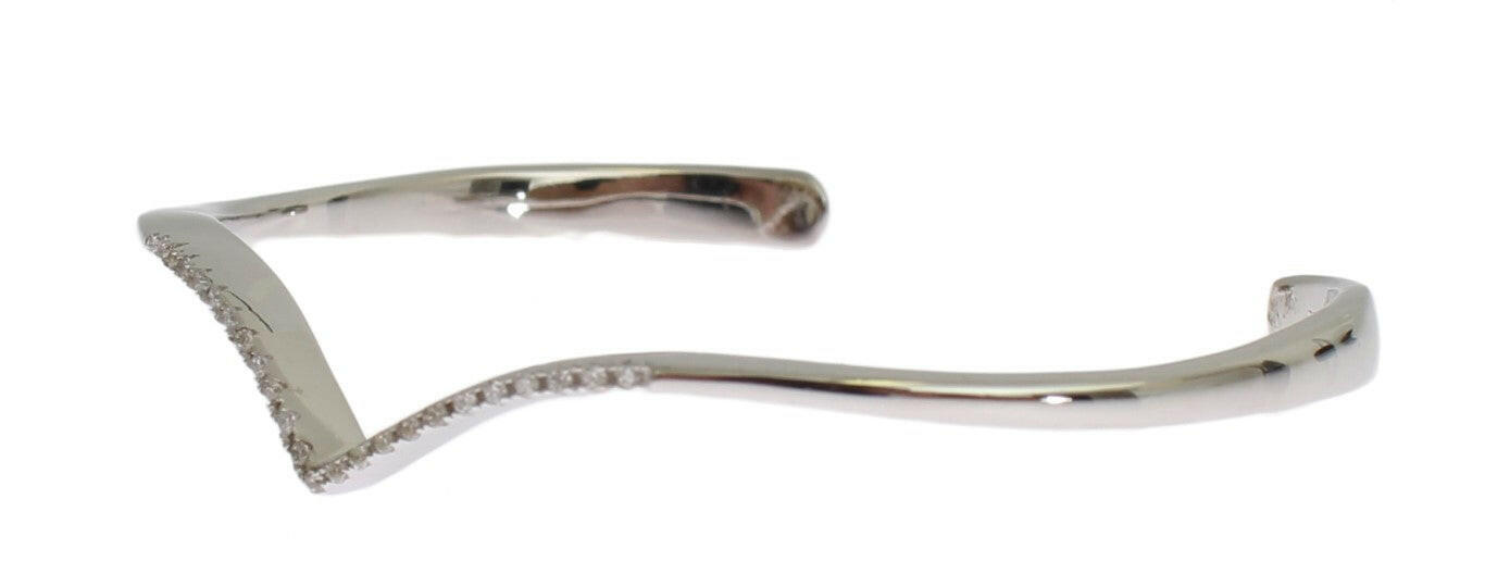 Nialaya Skyfall CZ 925 Silver Bangle Bracelet -   -  Nialaya.