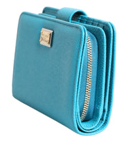 Dolce & Gabbana Light Blue Leather Bifold Continental Clutch Wallet -   -  Dolce & Gabbana.