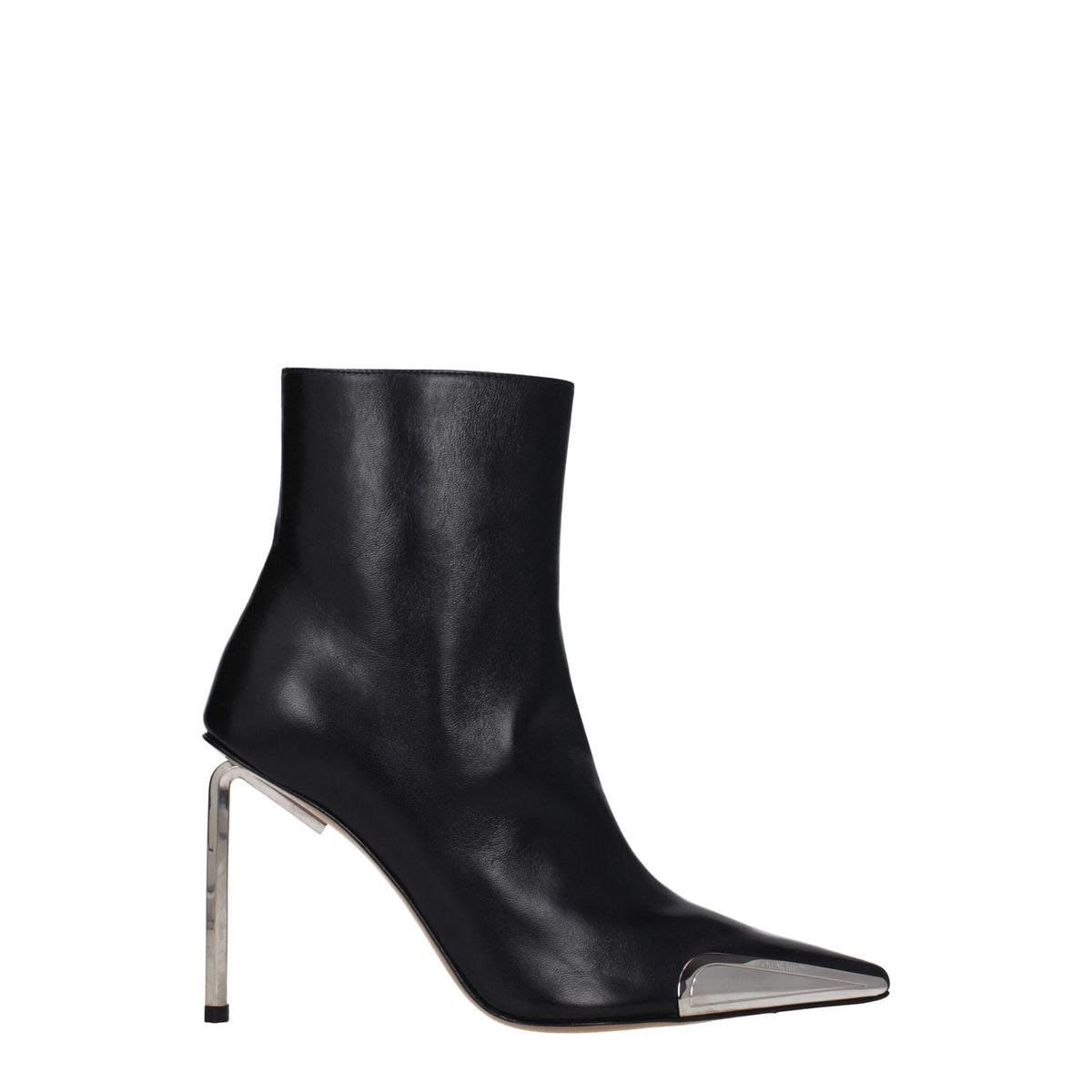 Off-White Black Leather Ankle Boots -   -  Off-White.