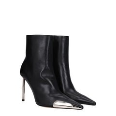 Off-White Black Leather Ankle Boots -   -  Off-White.