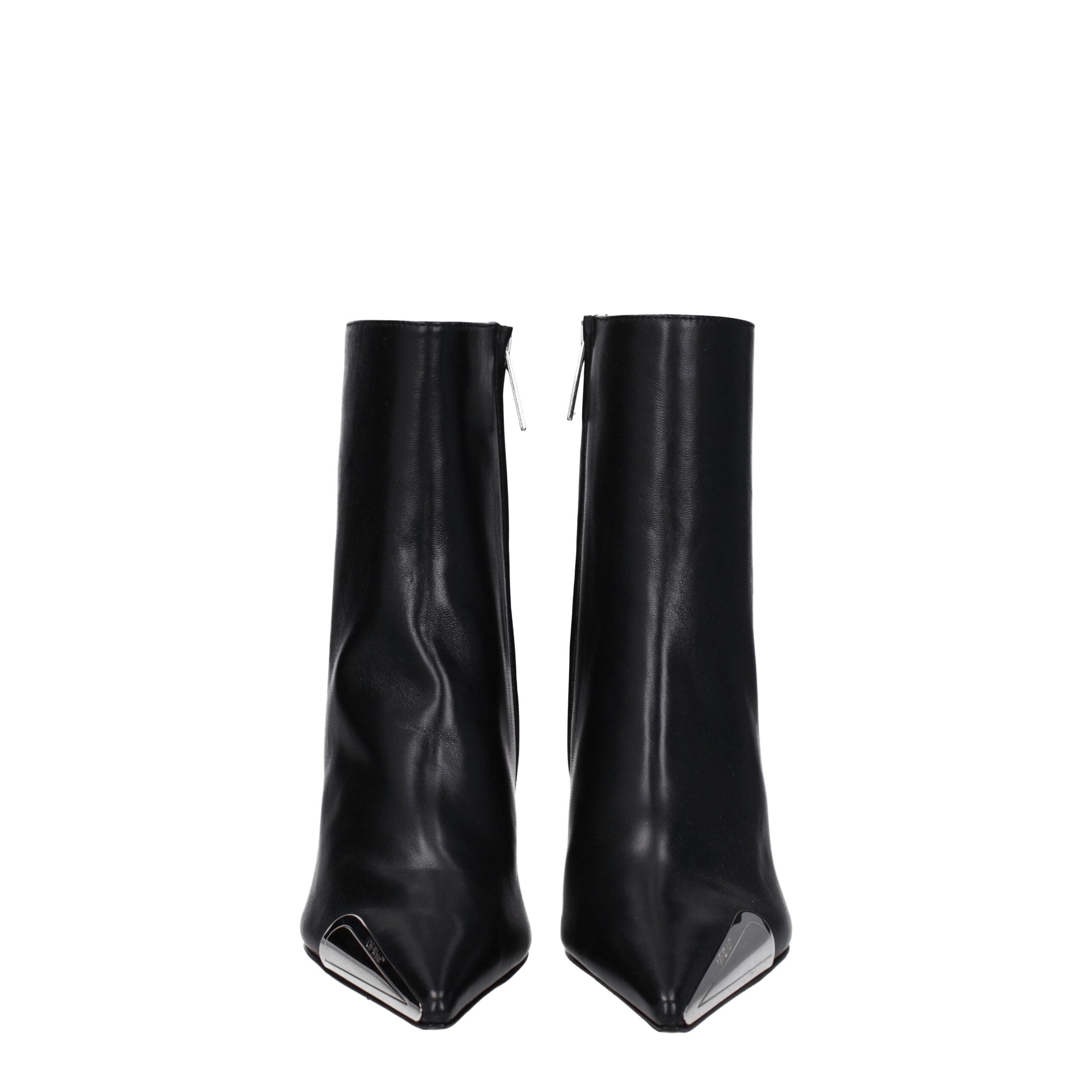 Off-White Black Leather Ankle Boots -   -  Off-White.