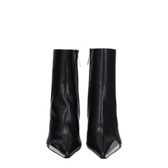 Off-White Black Leather Ankle Boots -   -  Off-White.