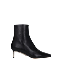 Off-White Black Leather Ankle Boots -   -  Off-White.