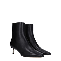Off-White Black Leather Ankle Boots -   -  Off-White.