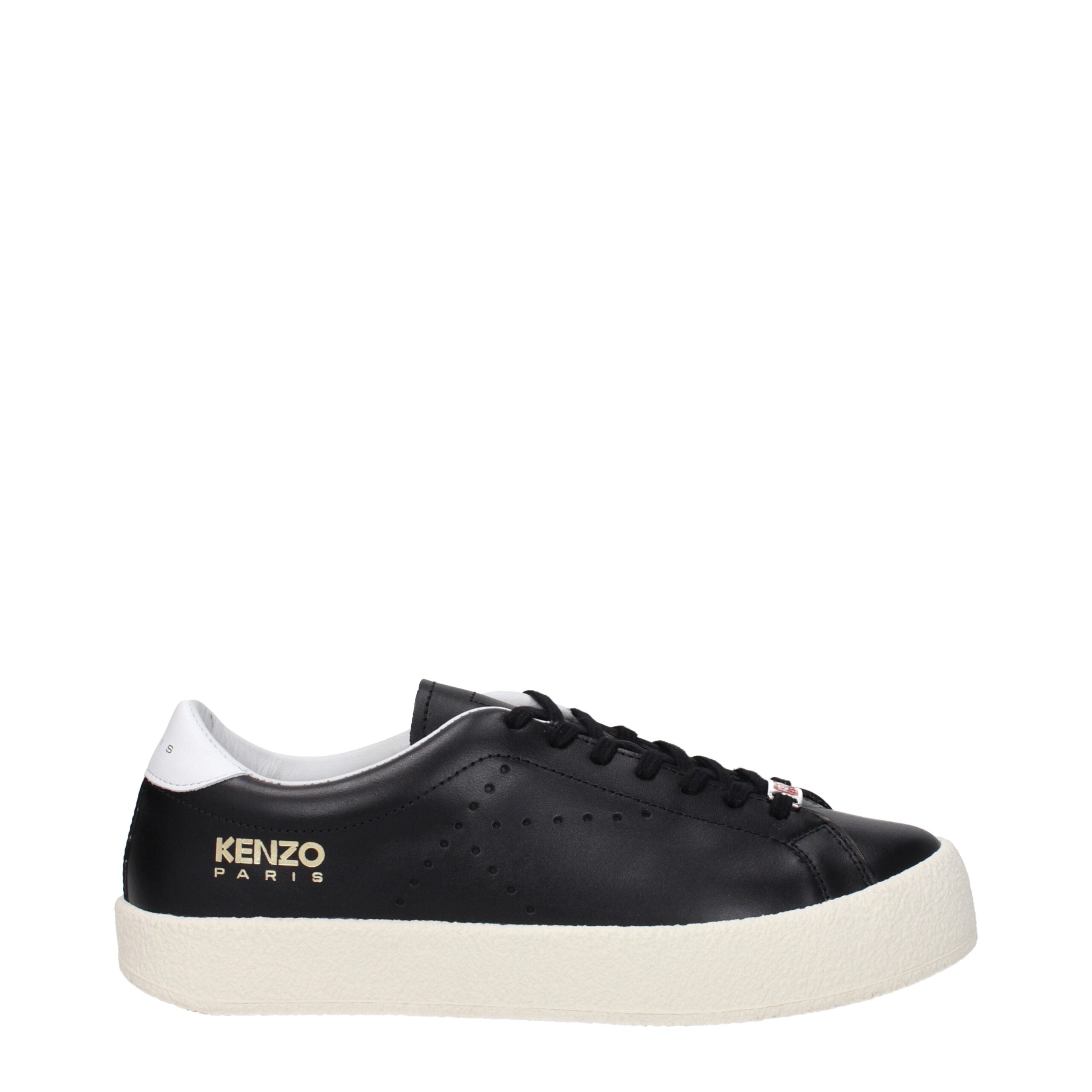 Kenzo Black Leather Low Tops -   -  Kenzo.