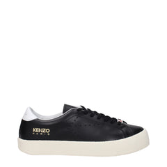Kenzo Black Leather Low Tops -   -  Kenzo.