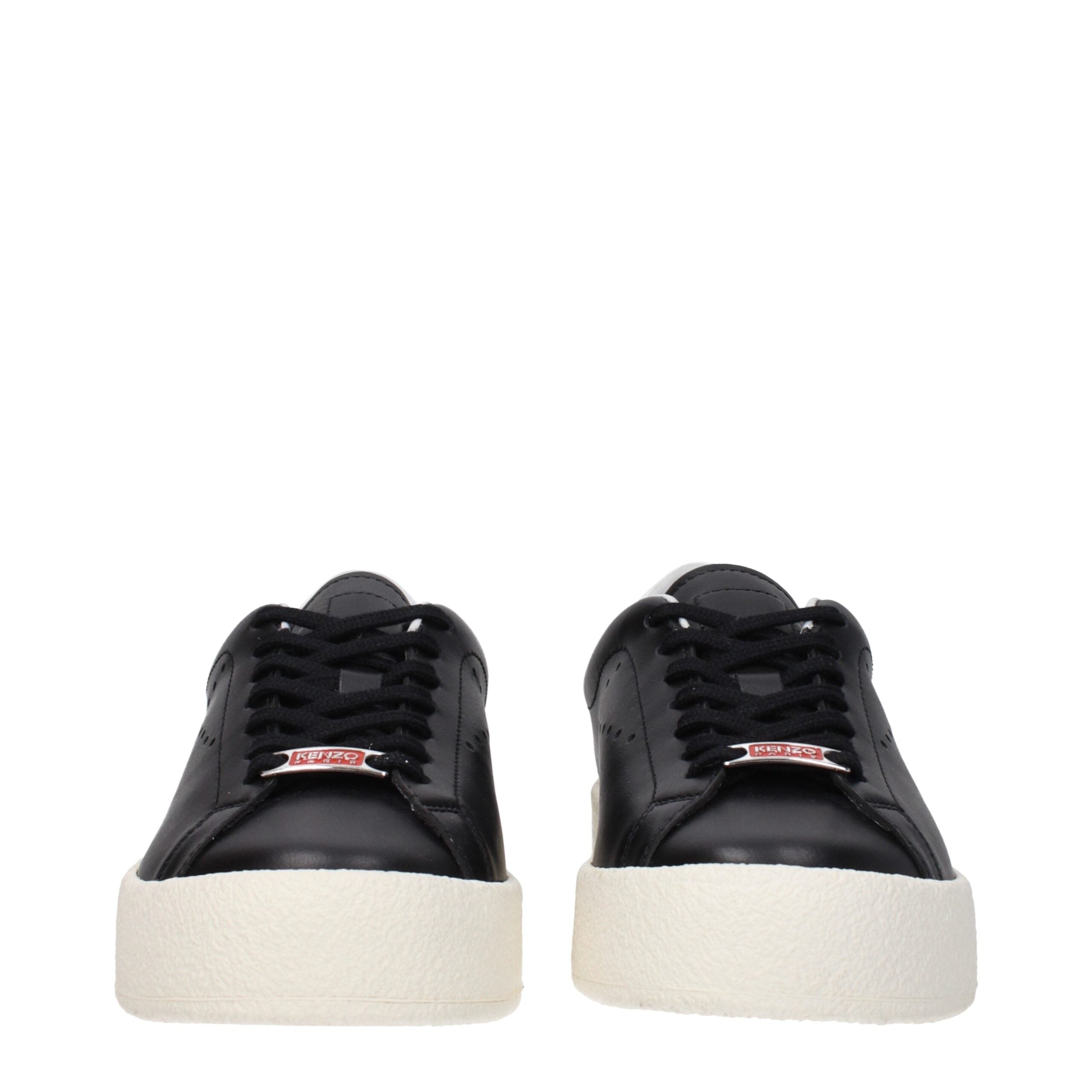 Kenzo Black Leather Low Tops -   -  Kenzo.