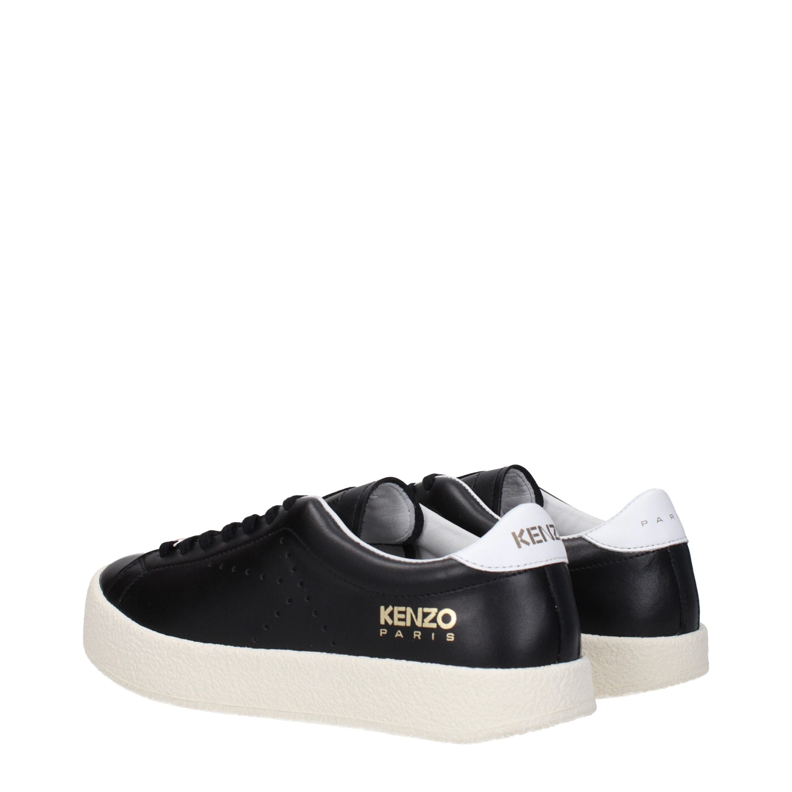 Kenzo Black Leather Low Tops -   -  Kenzo.