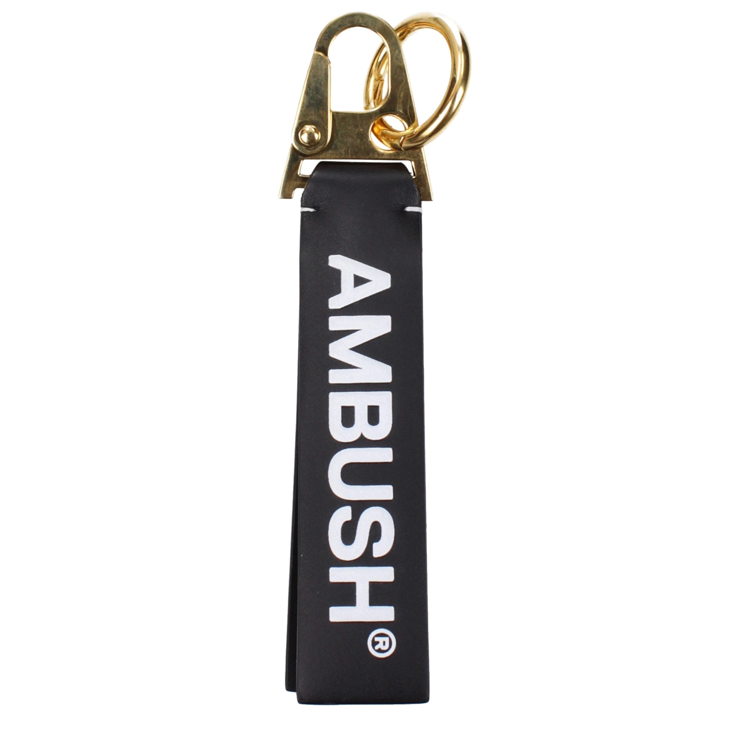 Ambush Black Leather Keychains -   -  Ambush.
