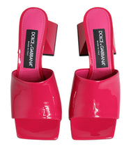 Dolce & Gabbana Pink Open Toe Block Heel Mules Sandals Shoes -   -  Dolce & Gabbana.