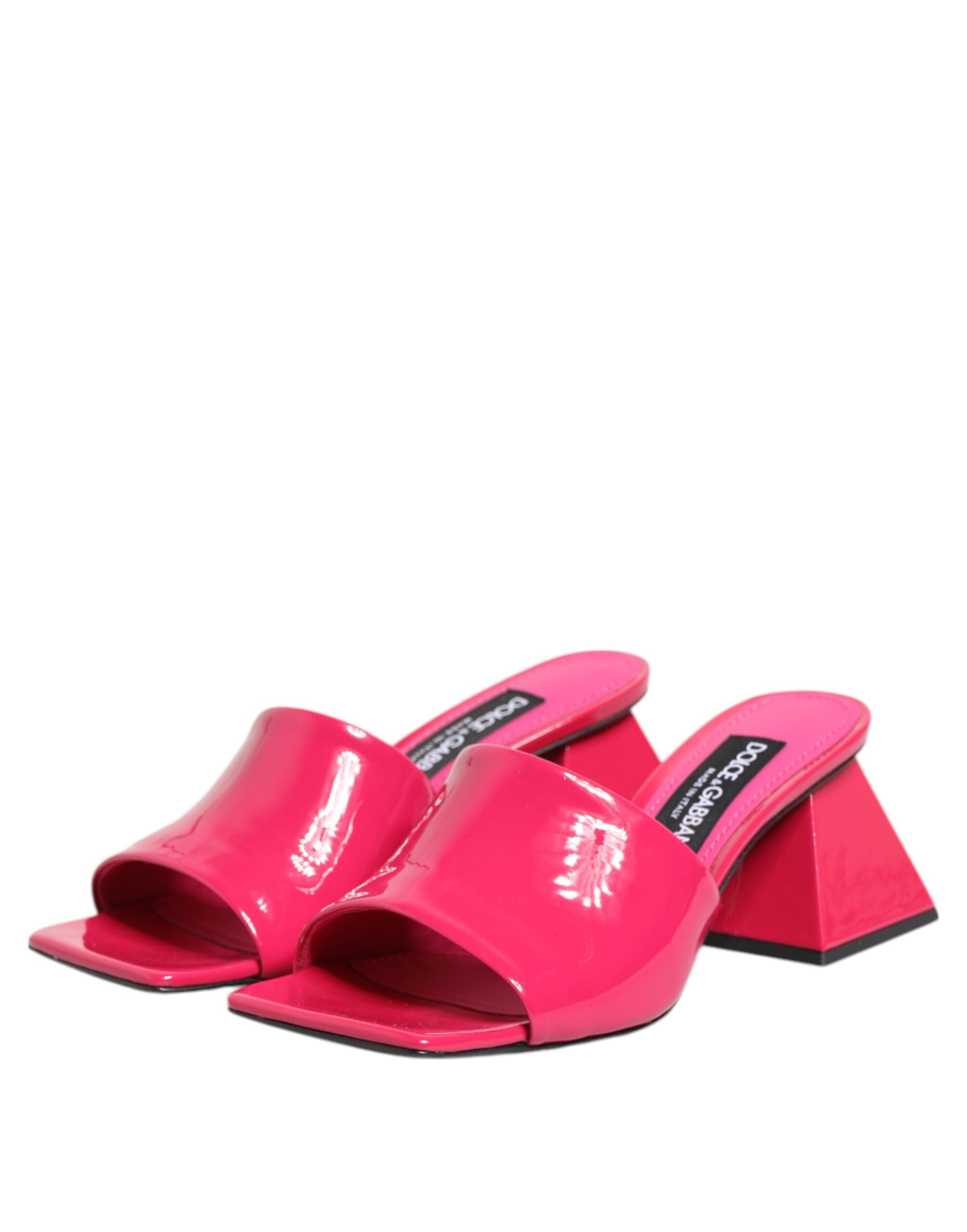 Dolce & Gabbana Pink Open Toe Block Heel Mules Sandals Shoes -   -  Dolce & Gabbana.