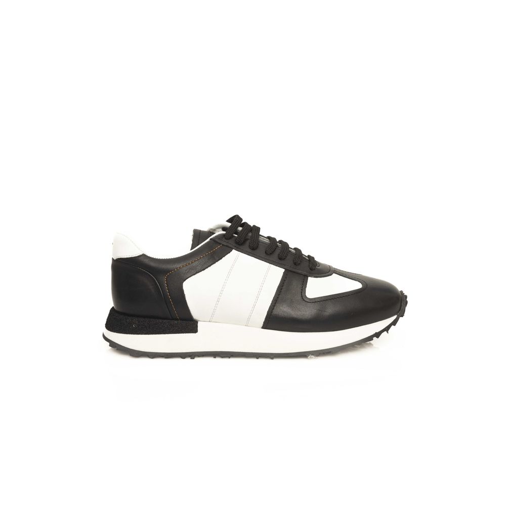 Cerruti 1881 Black Calfskin Men Sneaker -   -  Cerruti 1881.