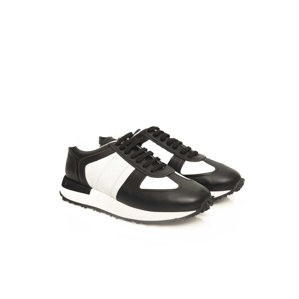 Cerruti 1881 Black Calfskin Men Sneaker -   -  Cerruti 1881.