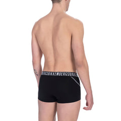 Bikkembergs Black Cotton Men's Trunk Underwear Twin Pack -   -  Bikkembergs.