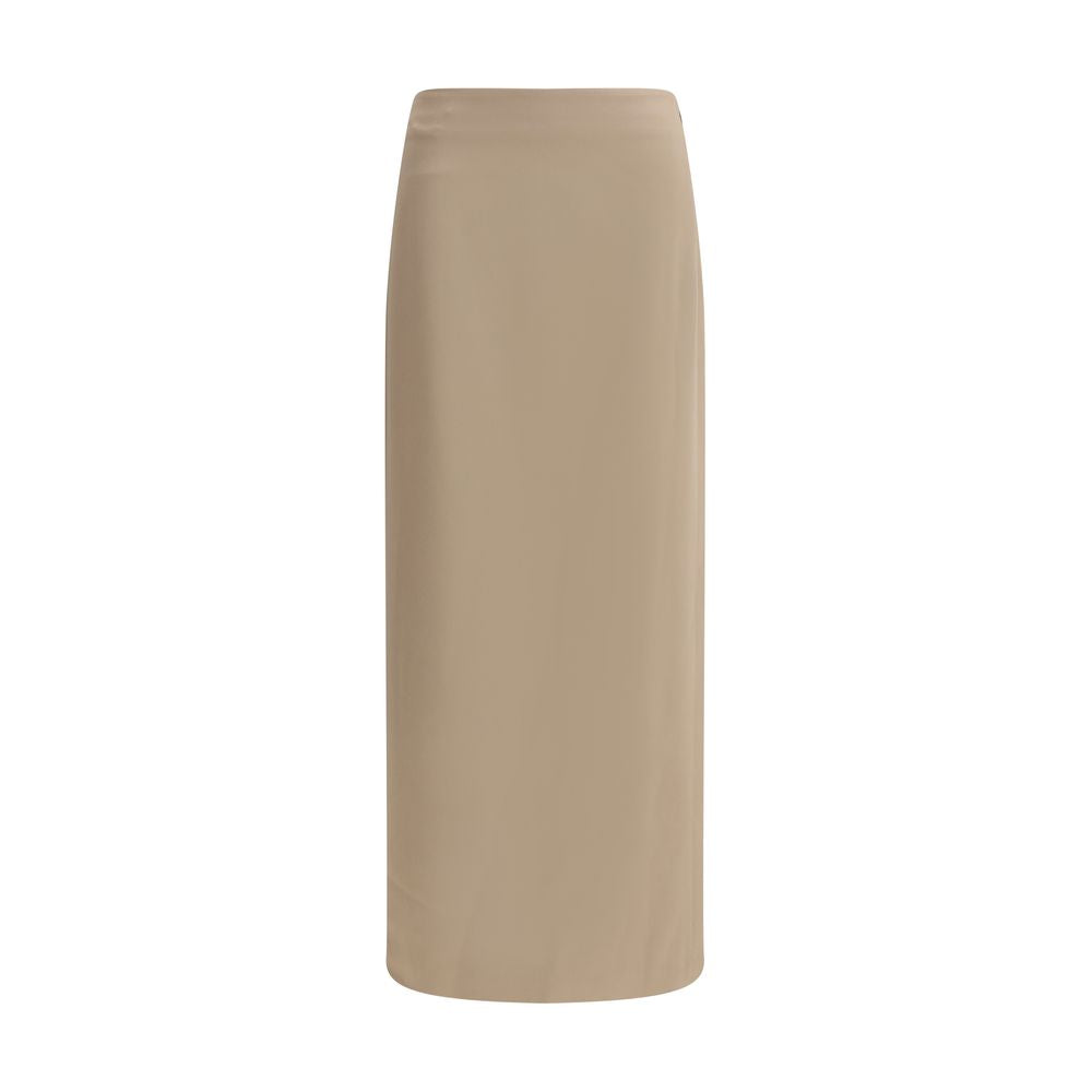 Brunello Cucinelli Satin midi Skirt -   -  Brunello Cucinelli.