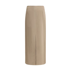 Brunello Cucinelli Satin midi Skirt -   -  Brunello Cucinelli.