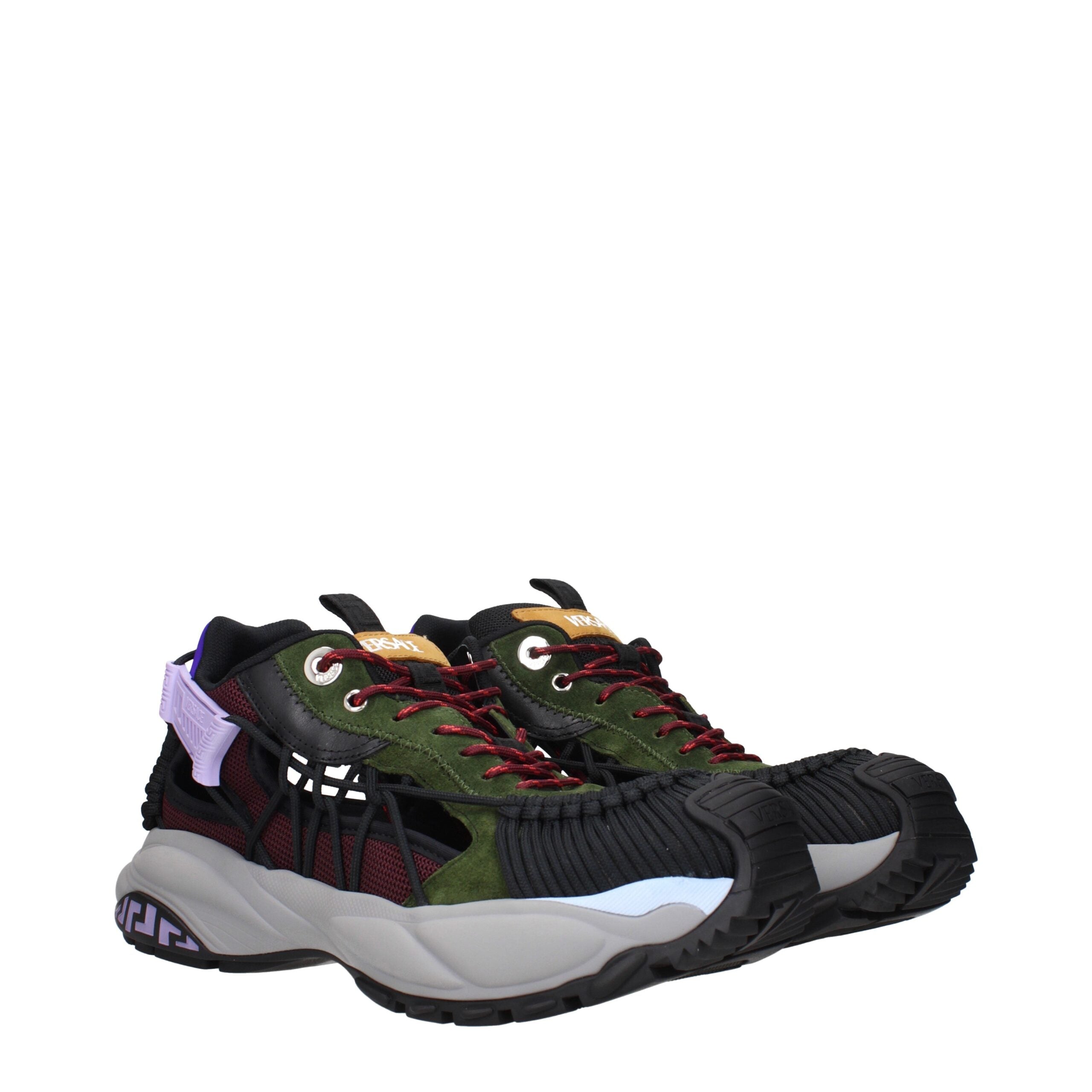 Versace Multicolor Leather Athletic Sneakers -   -  Versace.