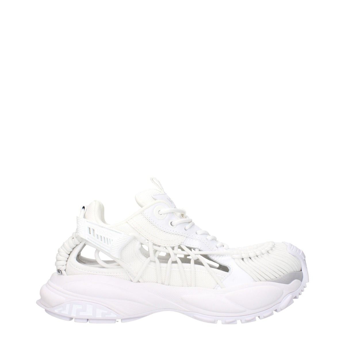 Versace White Leather Athletic Sneakers -   -  Versace.