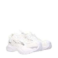Versace White Leather Athletic Sneakers -   -  Versace.
