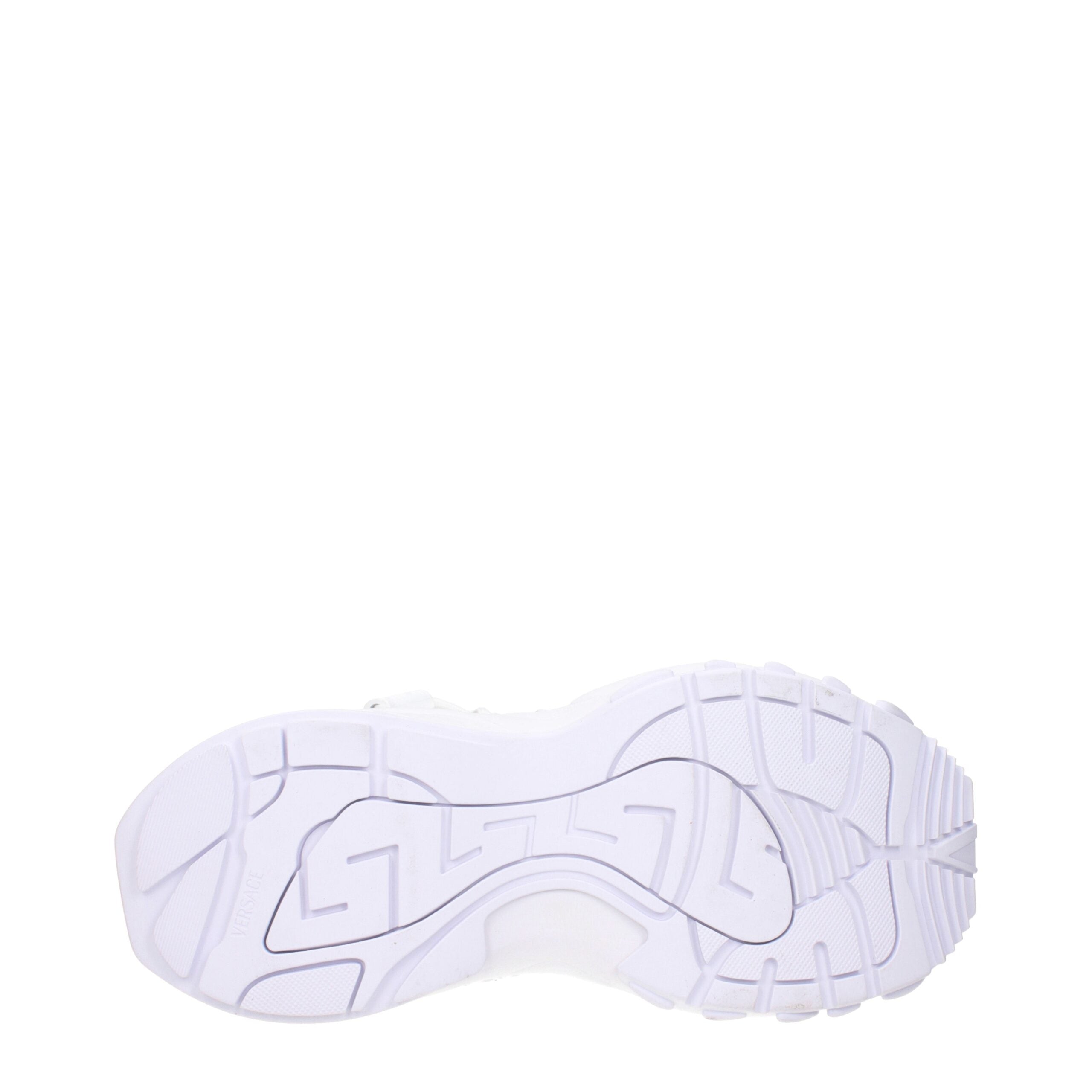 Versace White Leather Athletic Sneakers -   -  Versace.