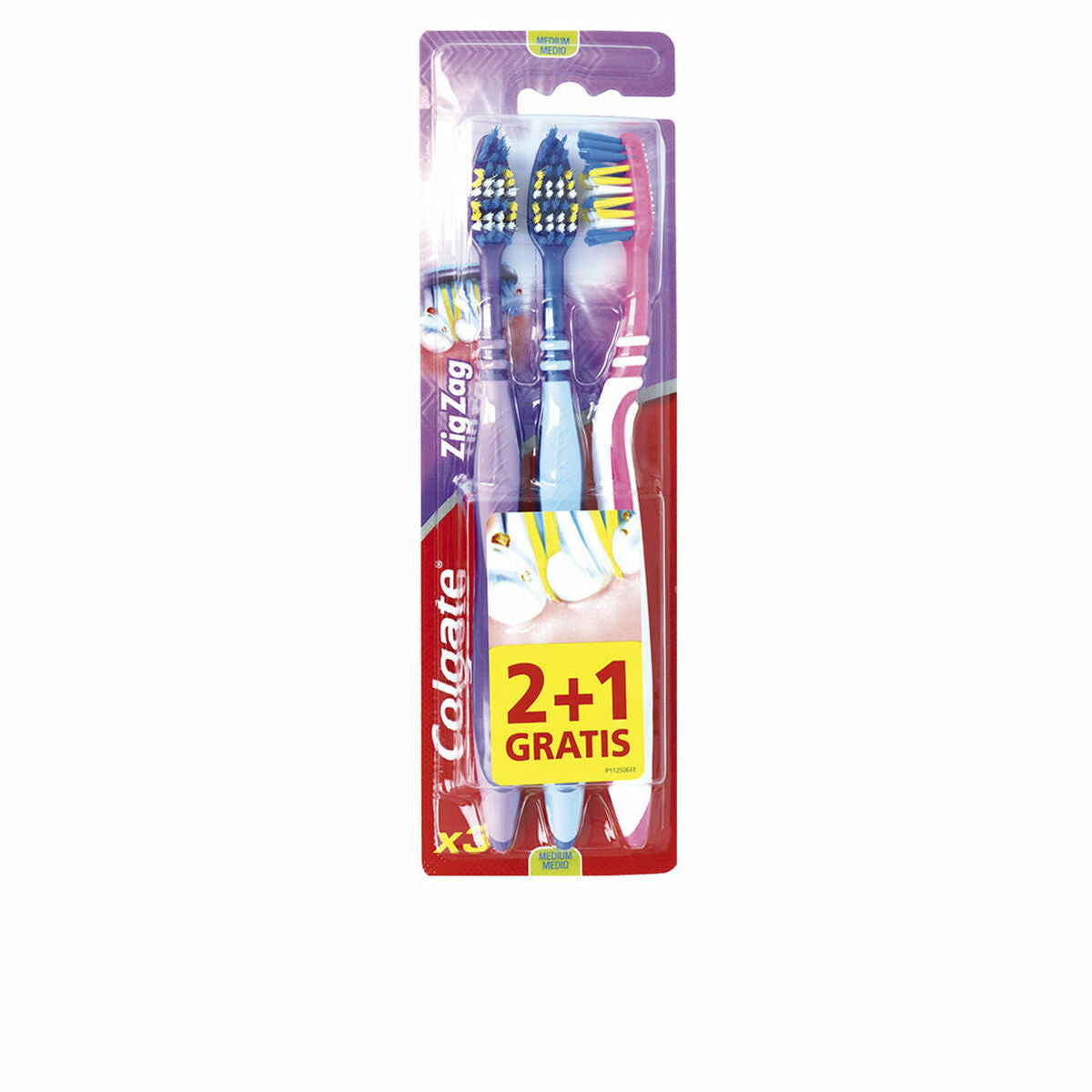 Toothbrush Colgate Zig Zag Medium 3 Pieces -  Health and personal care, Oral care -  Colgate.