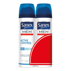 Spray Deodorant Men Active Control Sanex Men Active Control H (2 pcs) 200 ml -  Beauty, Bathing and personal hygiene -  Sanex.