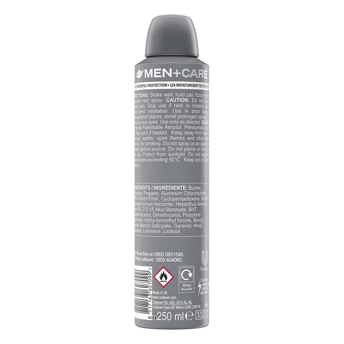 Spray Deodorant Dove Men Sport Active Fresh 250 ml -  Beauty, Bathing and personal hygiene -  Dove.