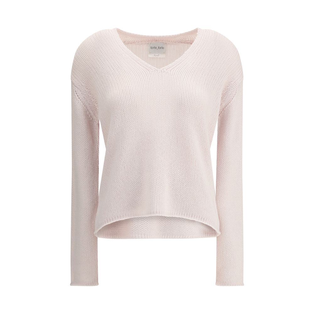 Forte_Forte Cashmere and wool V-neck Sweater -   -  Forte_Forte.