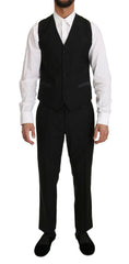 Dolce & Gabbana Black Wool Dress Waistcoat Gillet Vest -  Vests for Men Suits -  Dolce & Gabbana.