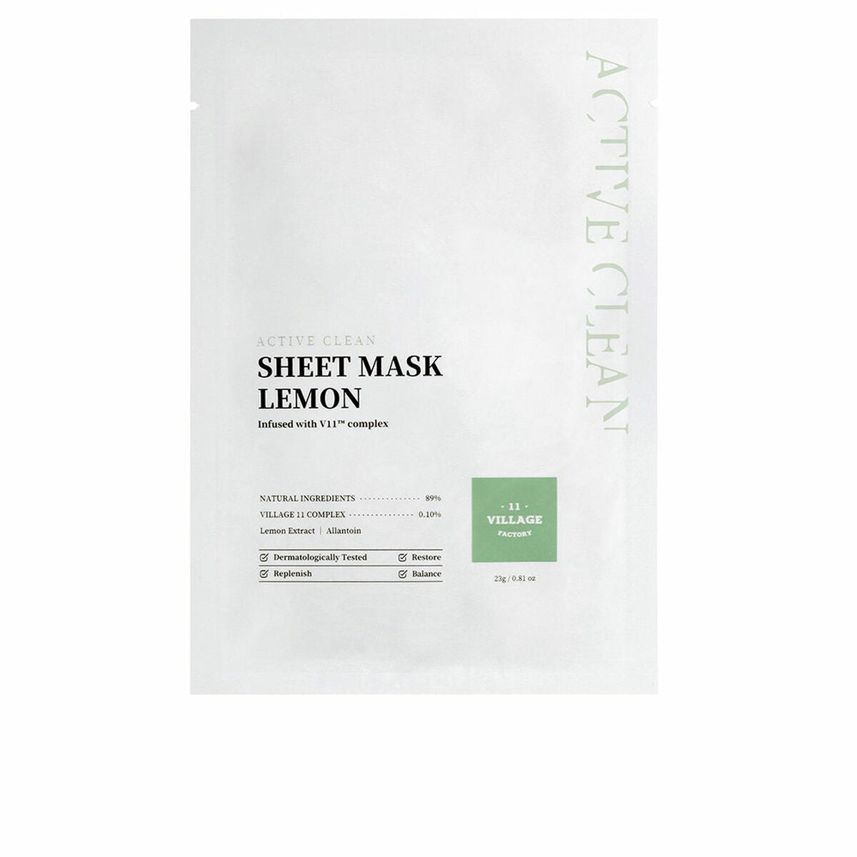 Facial Mask Village 11 Factory Active Clean Lemon 23 g -  Beauty, Skin care -  Village 11 Factory.