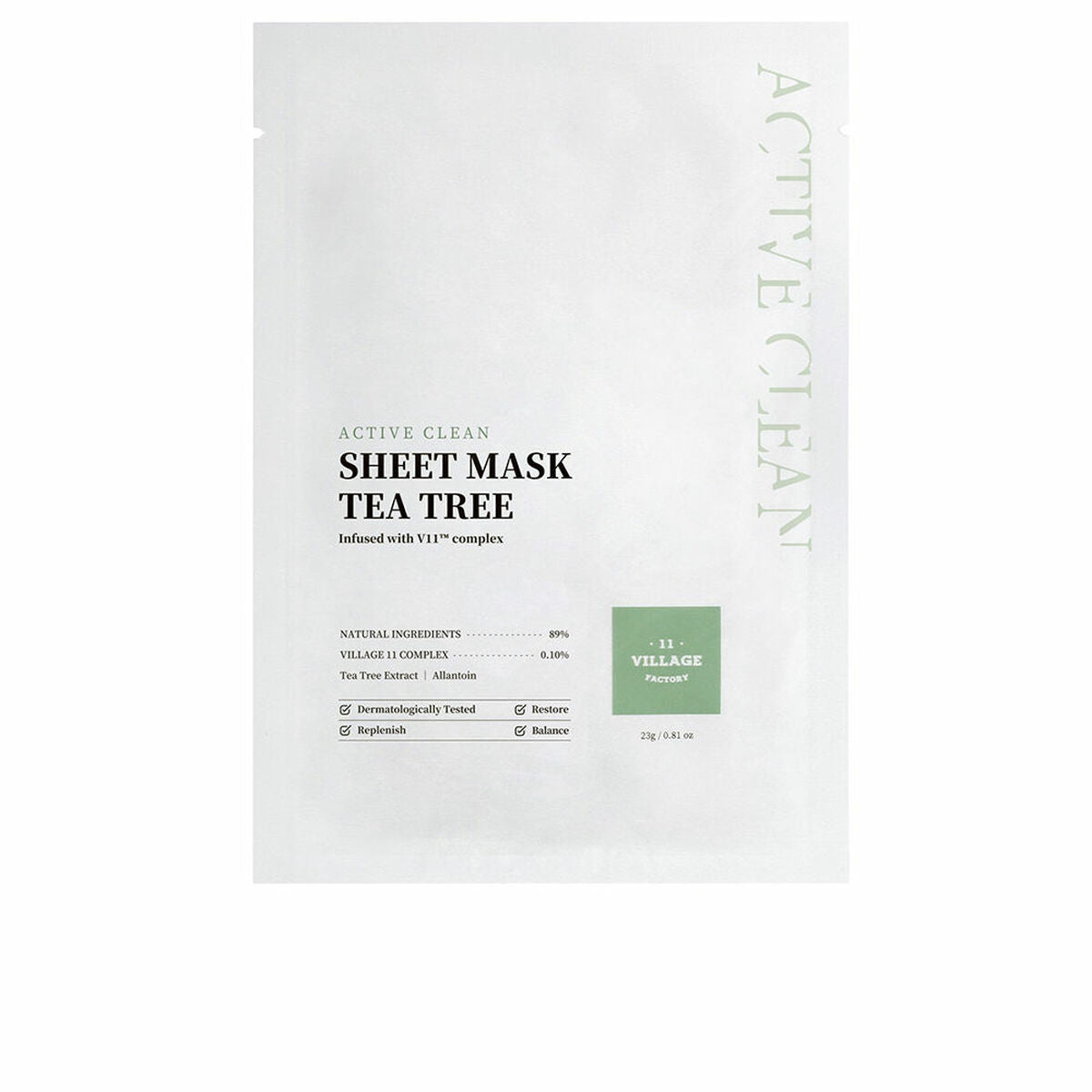 Facial Mask Village 11 Factory Active Clean Tea Tree 23 g -  Beauty, Skin care -  Village 11 Factory.