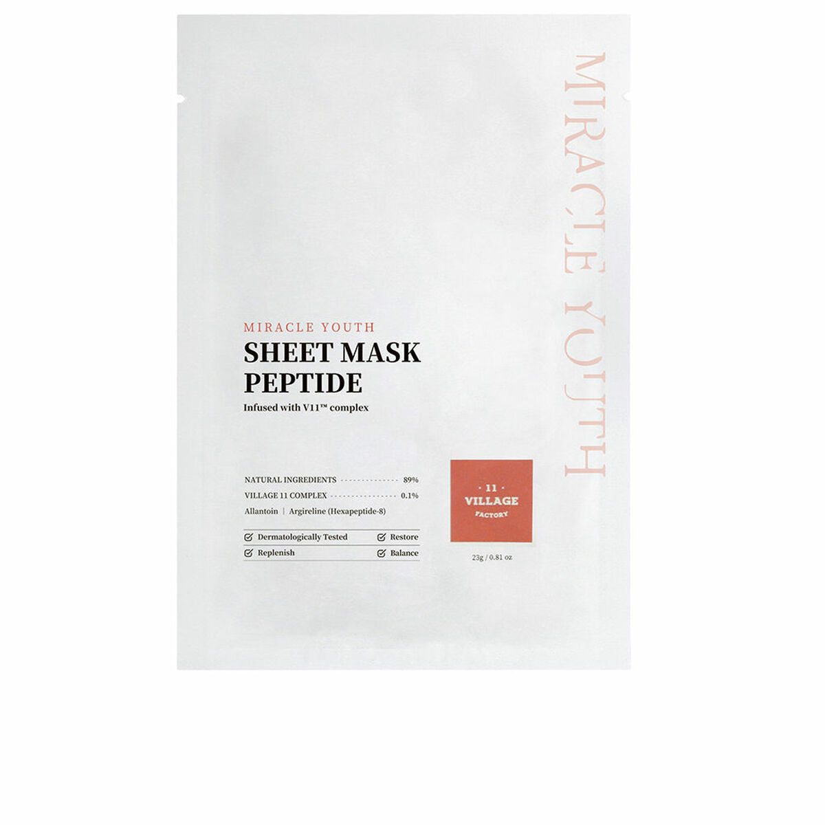 Facial Mask Village 11 Factory Miracle Youth Peptide 23 g -  Beauty, Skin care -  Village 11 Factory.
