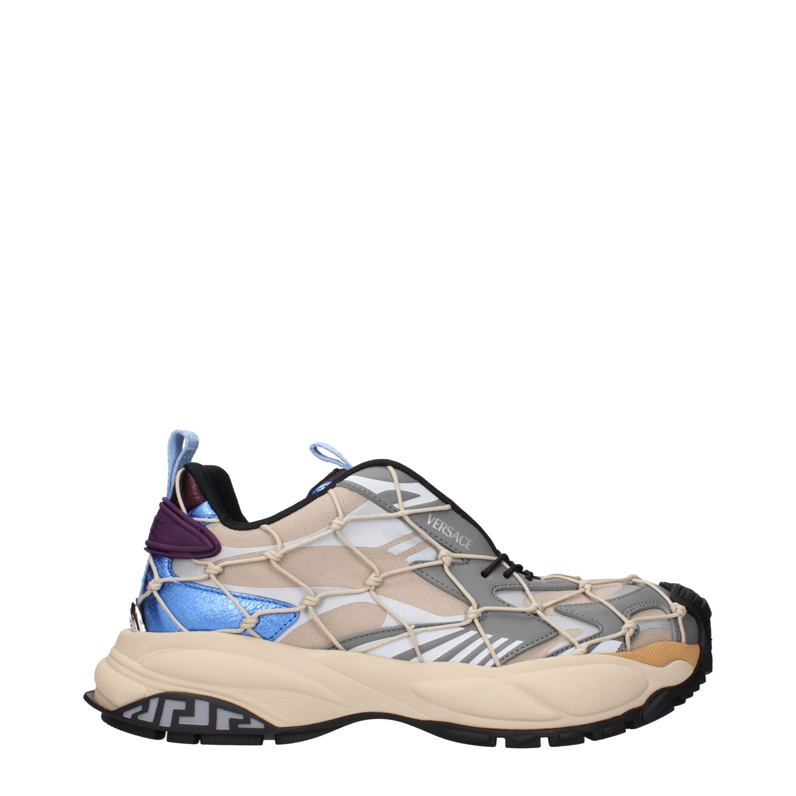 Versace Beige Fabric Sneakers -   -  Versace.