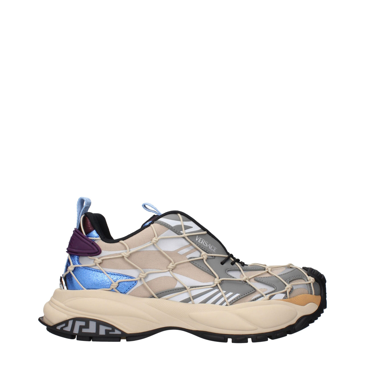 Versace Beige Fabric Sneakers -   -  Versace.