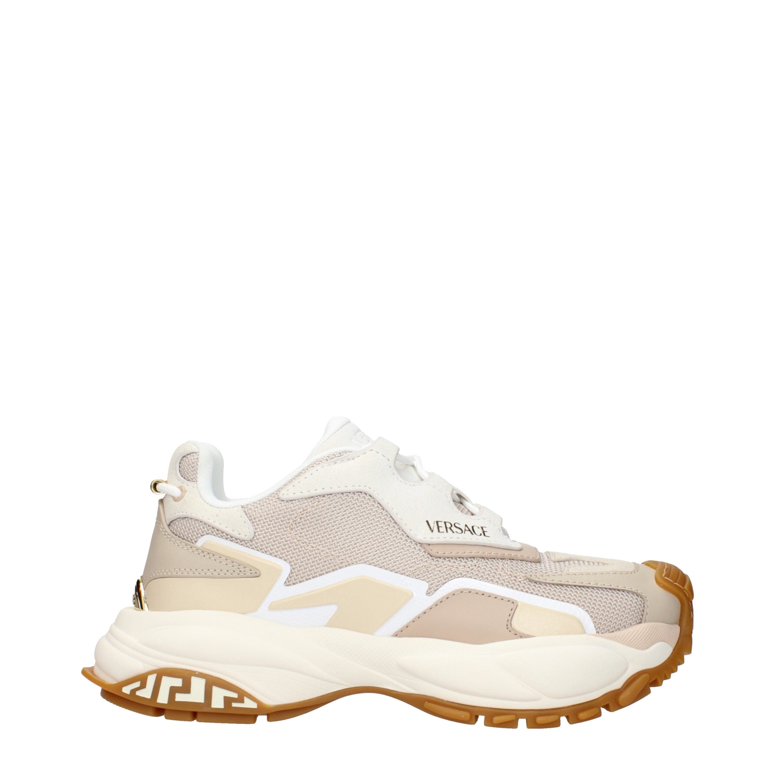 Versace Beige Fabric Chunky Sneakers -   -  Versace.