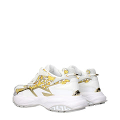Versace Gold Fabric Low Tops -   -  Versace.