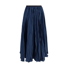 Sara Roka Crinkle-effect design pleated midi Skirt -   -  Sara Roka.