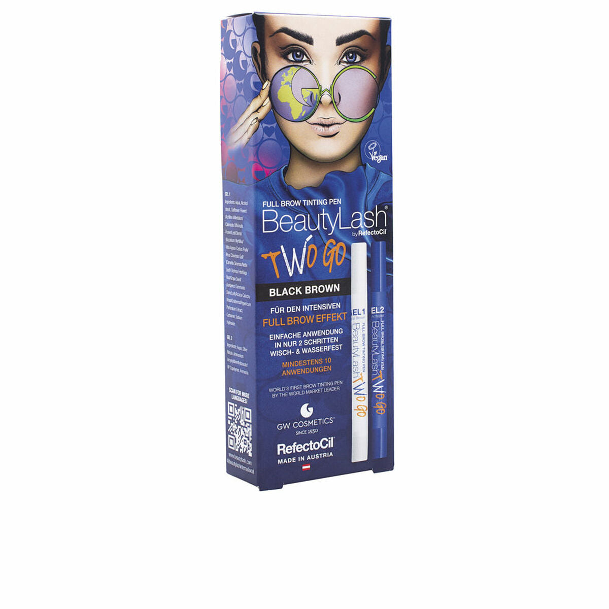 Eyelash Dye RefectoCil BeautyLash Two Go Black Brown 2 Pieces -  Beauty, Make-up -  RefectoCil.