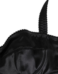 Dolce & Gabbana Black Satin Underwire Bra Lingerie IT2 Underwear -   -  Dolce & Gabbana.