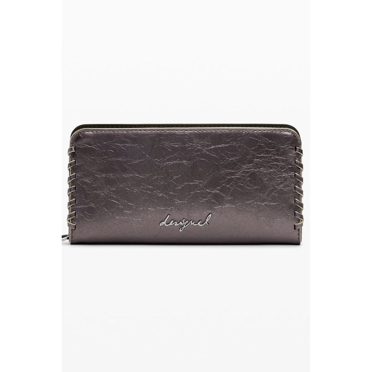 Desigual - Metallic Polyethylene Compact Zip Wallet - Bronze Desigual