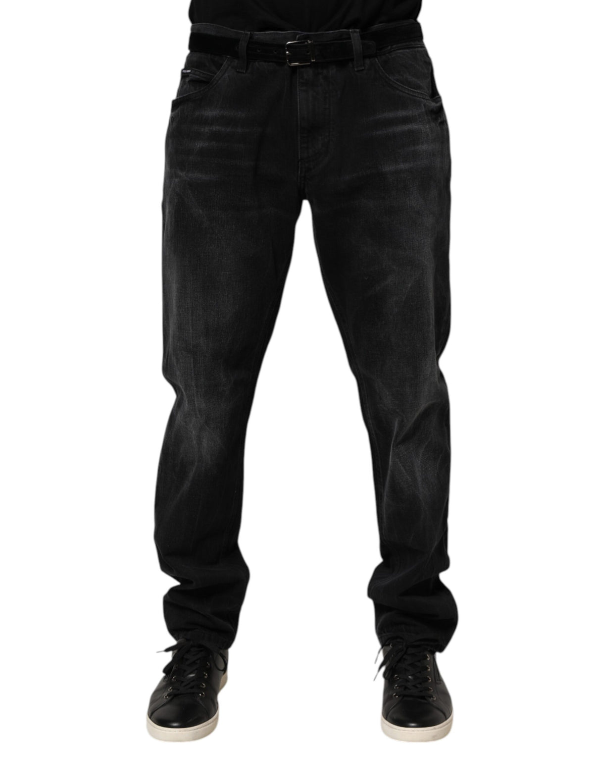 Dolce & Gabbana Black Washed Cotton Skinny Men Denim Jeans -   -  Dolce & Gabbana.