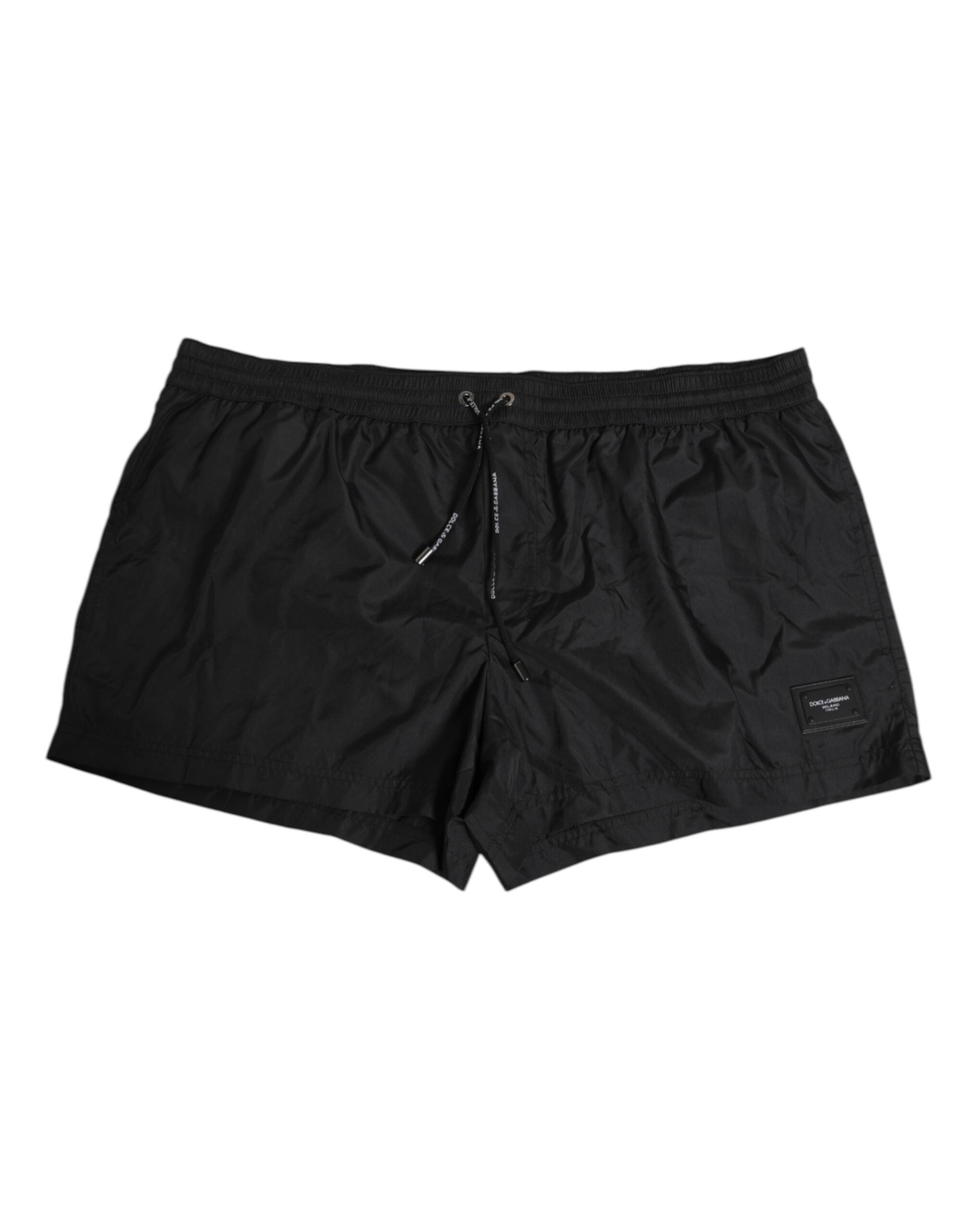 Dolce & Gabbana Black Logo Polyester Beachwear Shorts Swimwear -   -  Dolce & Gabbana.