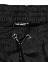 Dolce & Gabbana Black Logo Polyester Beachwear Shorts Swimwear -   -  Dolce & Gabbana.
