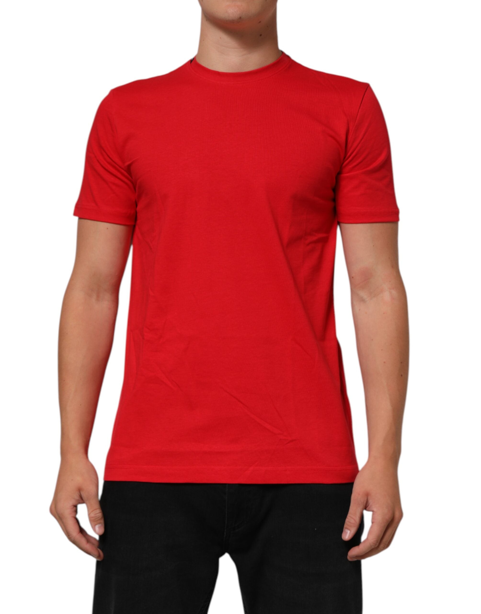 Dolce & Gabbana Red Goodluck 2023 Cotton Crew Neck T-shirt -   -  Dolce & Gabbana.