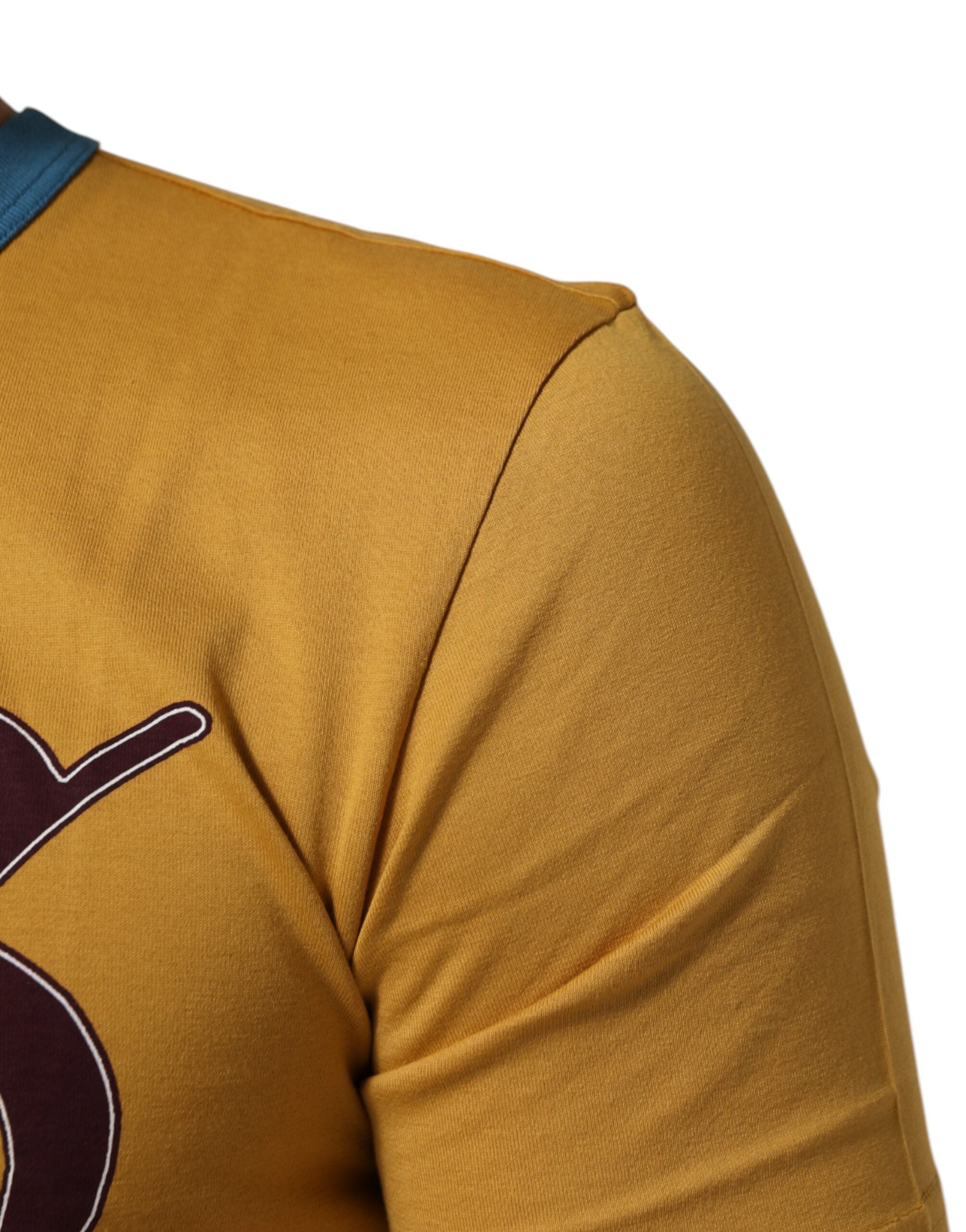 Dolce & Gabbana Yellow Logo Crew Neck Short Sleeves T-shirt -   -  Dolce & Gabbana.