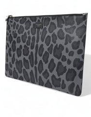 Dolce & Gabbana Multicolor Leopard Jacquard Logo Plaque Document Briefcase Bag -   -  Dolce & Gabbana.