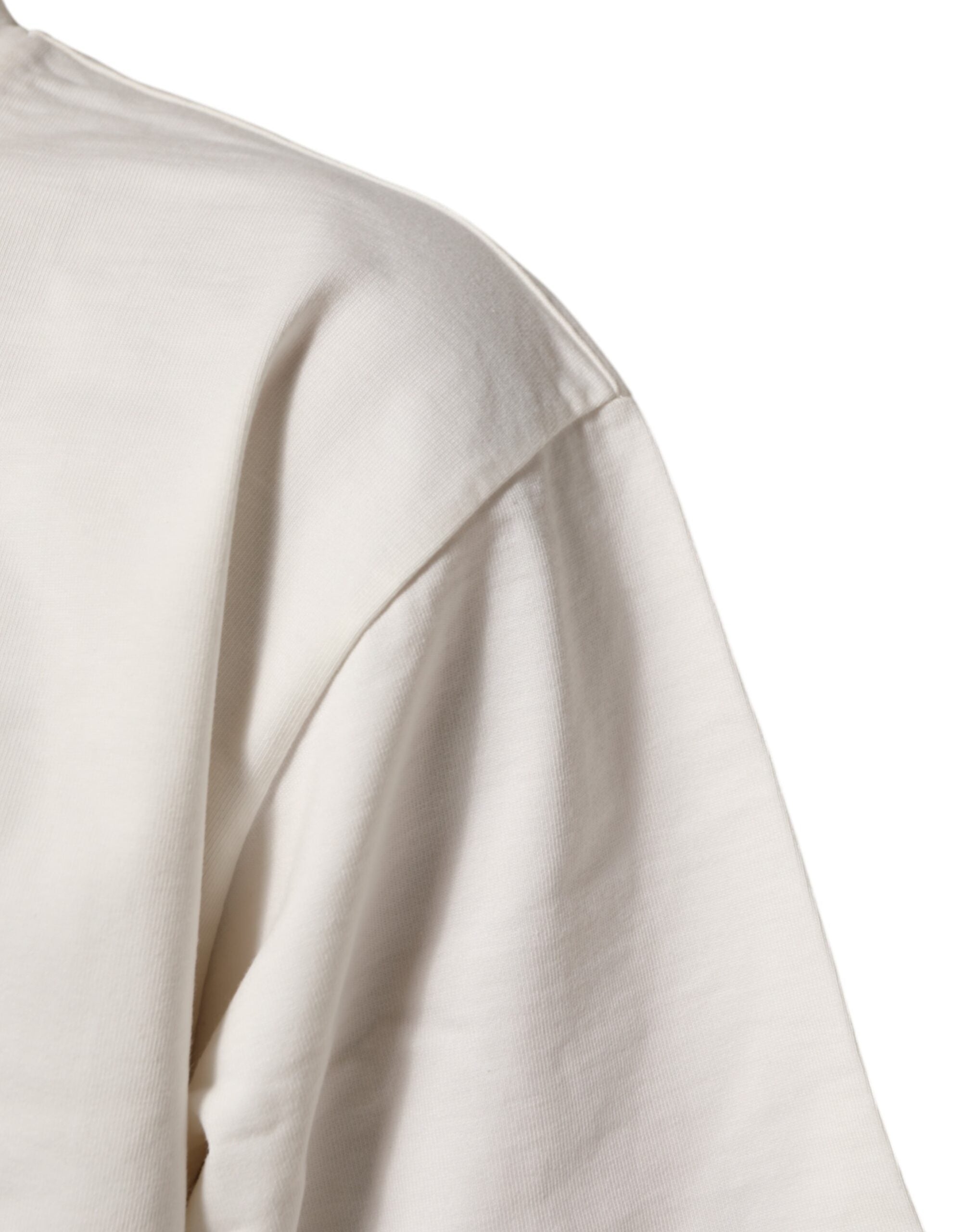 Dolce & Gabbana White Logo Print Cotton Crew Neck Men T-shirt -   -  Dolce & Gabbana.