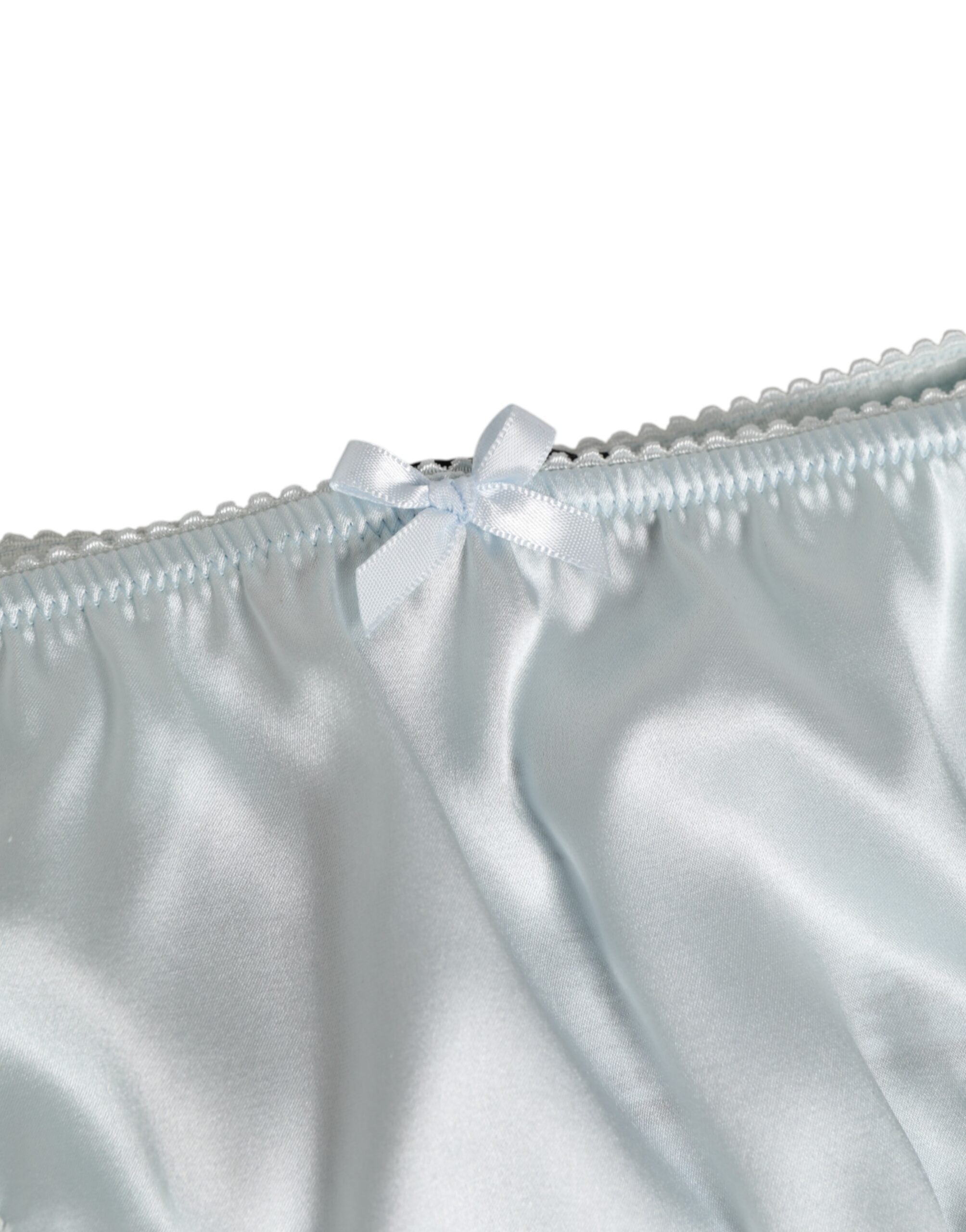 Dolce & Gabbana Gray Silk Satin Floral Lace Panty Brief Underwear -   -  Dolce & Gabbana.