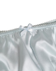 Dolce & Gabbana Gray Silk Satin Floral Lace Panty Brief Underwear -   -  Dolce & Gabbana.